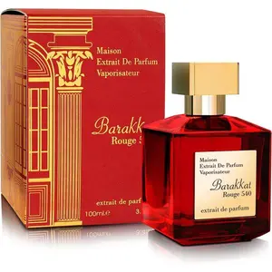 Fragrance World Barakkat Rouge 540 Extrait de Parfum 100ml-- Oriental Woody Scent for Women and Men