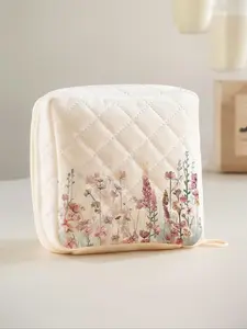 Floral Pattern Portable Sanitary Napkin Storage Bag, Lightweight Tissue Bag for Women's Products, Travel Cosmetics Storage Box