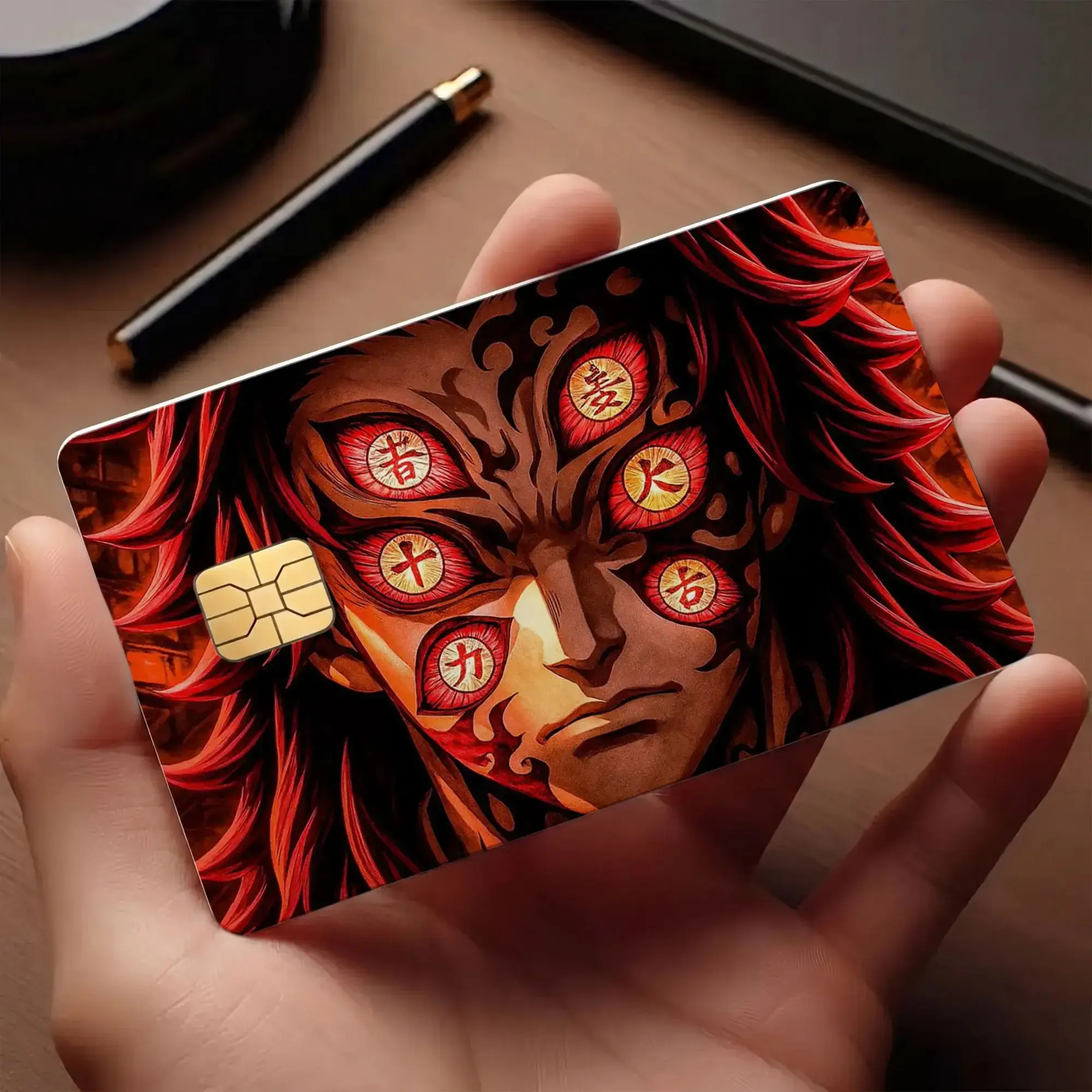Demon Slayer Card Skin, Akaza Koyuki Nezuko Credit Card Decal Sticker Skin, Premium Matte Vinyl Stickers, Gift for Anime Fans