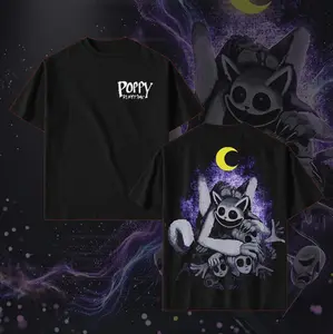 CatNap Poppy Playtime T-Shirt Double Printed Unisex Acid Lightweight Cotton T-Shirt, CatNap Shirt, Indie Horror Game Shirt, Video Game Shirt