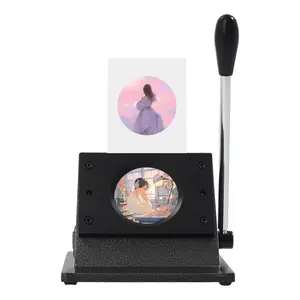 2.28" /58mm Button Paper Cutter, Button Pin Maker, Circle Punch, Manual Circle Cutter for DIY Button Making Scrapeboards Cardstocks Cutting