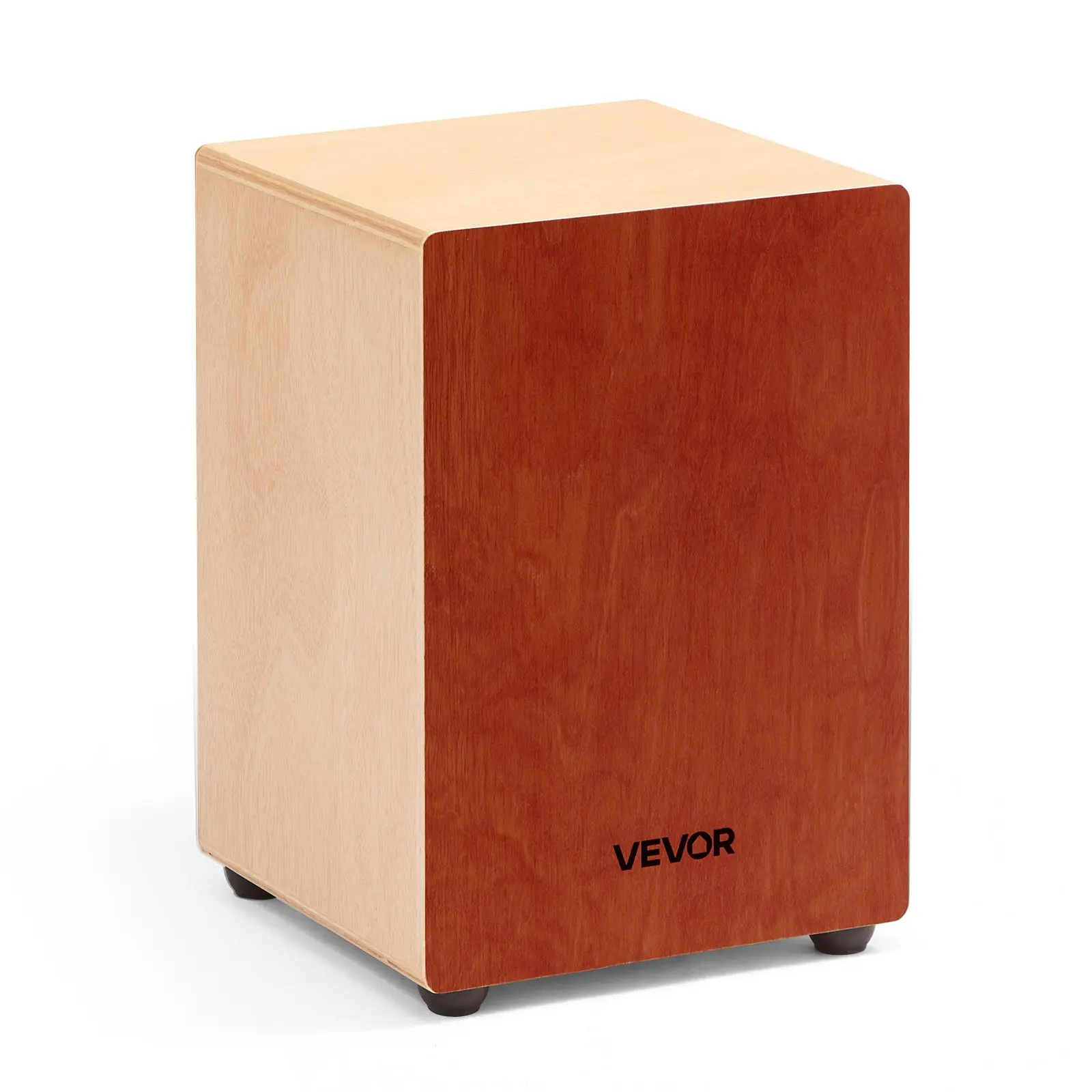 【DealsForYouDays】VEVOR Birch Wood Cajon Box Drum - Acoustic Drums Wooden Percussion Instrument with Adjustable Guitar Strings, Hex Key, Natural Look for Learning, 12x12x17 in (305x305x430 mm), 8.38 lbs