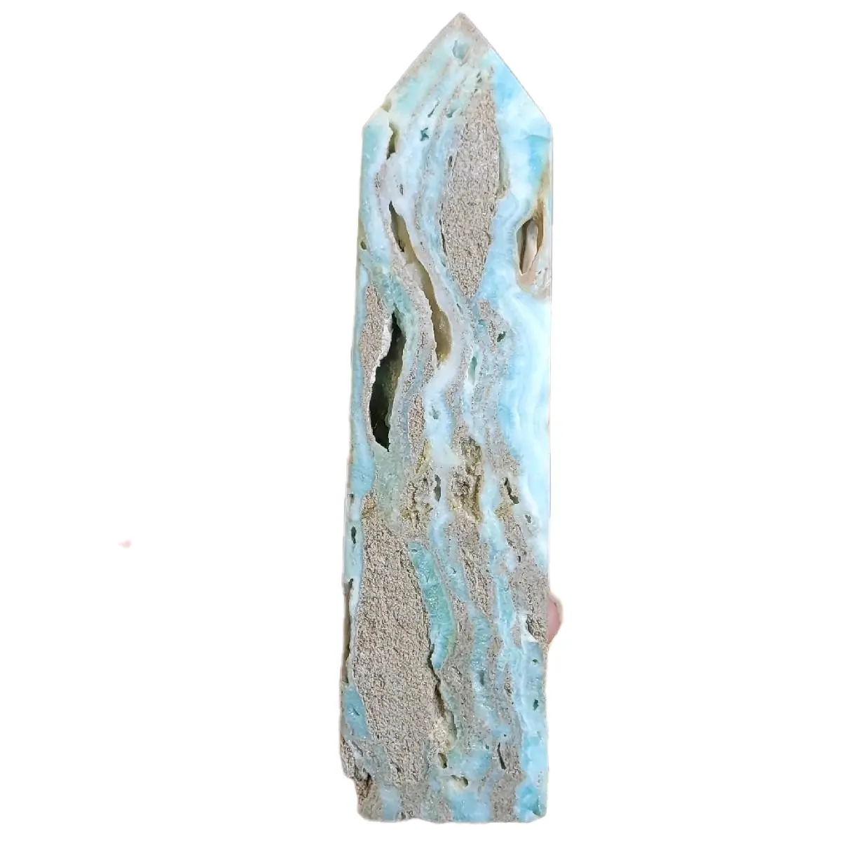 6in Blue Aragonite Crystal Tower Home Ornament crystal tower