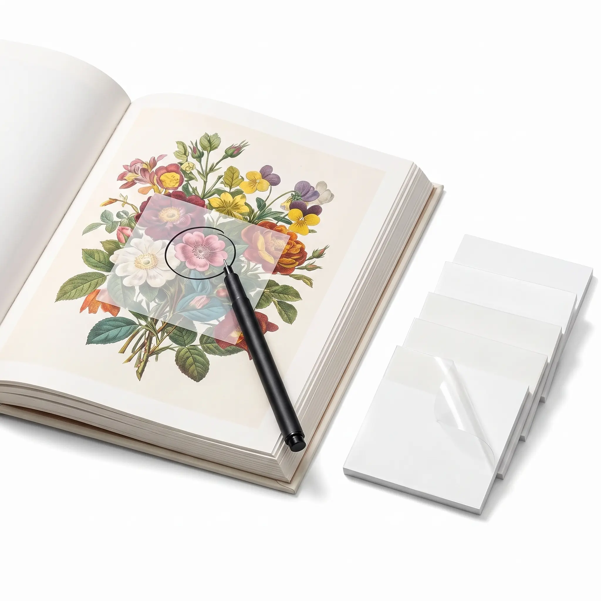 Transparent Self Adhesive Sticky Notes Set, 3x3 in Waterproof Translucent Office Stationery - Book Page Markers, Sticky Labels for Library Annotation, 300 Sheets Book Accessories (Not for Gel Pens)