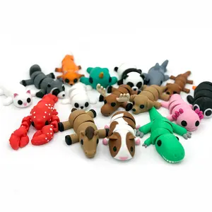 Cuddly Critter Desk Pals – Articulated 3D Printed Animal Fidget Toys & Cute Desk Decor
