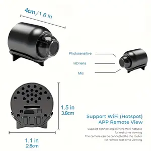 1/4 Piece Wireless Surveillance Camera X5 Night Vision Function 2.4GHz/5GHz WiFi Smart Security Camera - High Definition Quality, 360 ° Rotating, Black, Suitable for Home and Office Surveillance |   Modern Design |   Durable construction quality, wireless