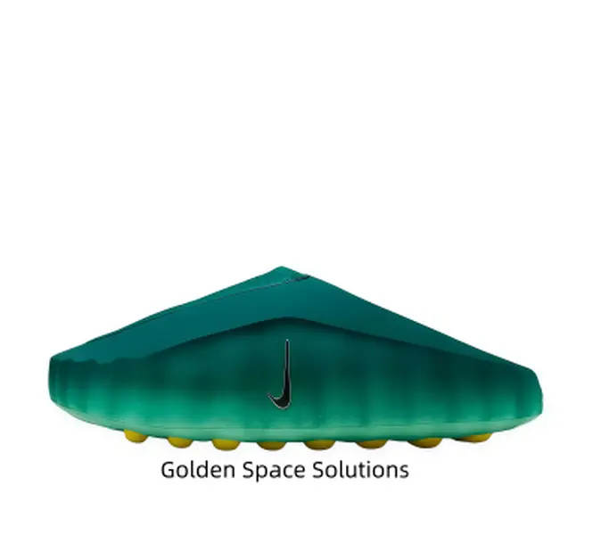 Green Breathable Foam Cushioned Athletic Recovery Slide