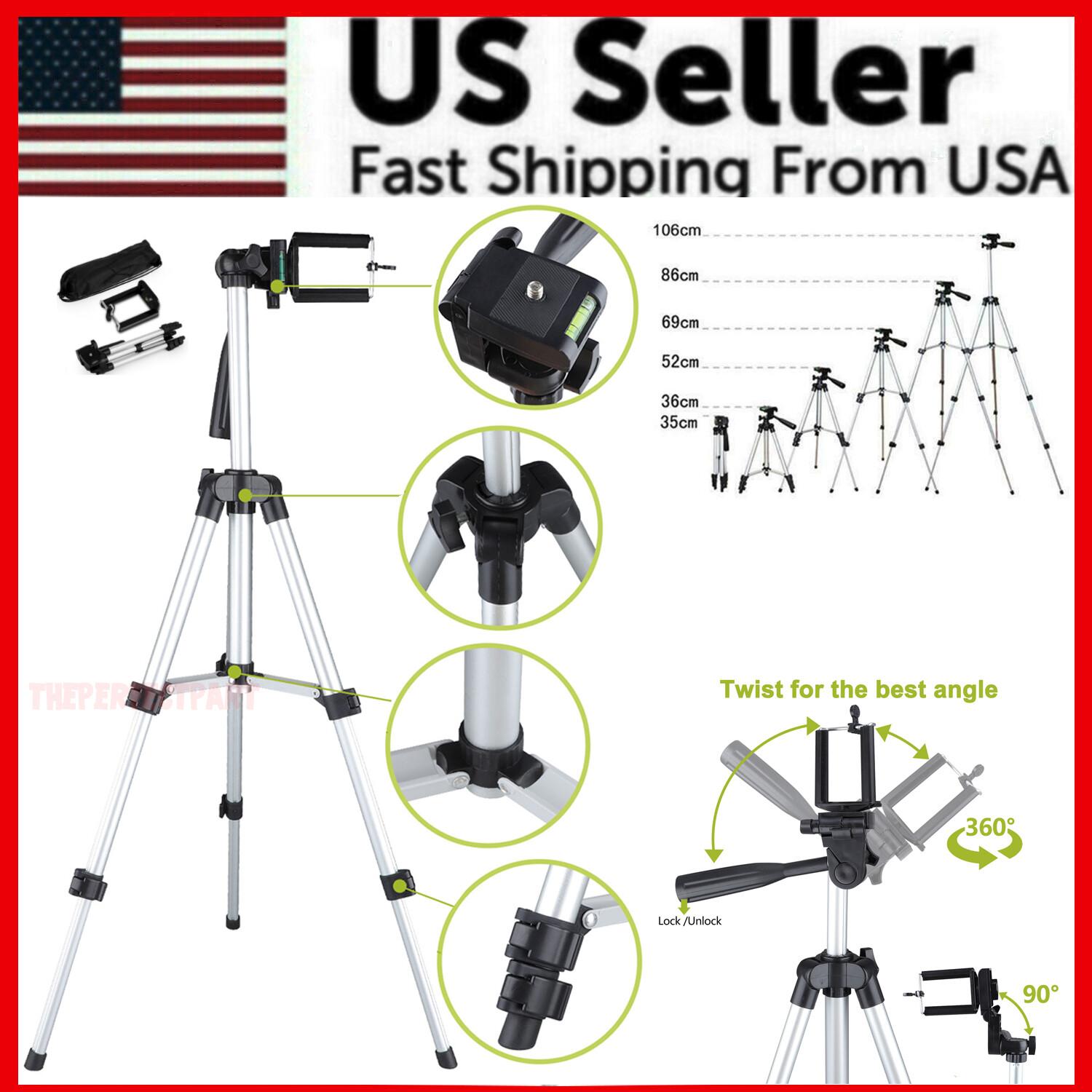 Professional Camera Tripod Stand Holder Mount for Cell Phone+ Bag