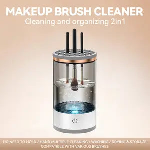 Makeup Brush Cleaner, Automatic Brush Washer, Quick-Drying Tool, Plug-In Lazy Person'S Electric Cleaning Brush