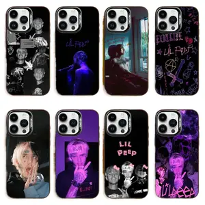 Rapper Singer L-Lil Peep Phone Case For iPhone17, 16,15,14,13,12Pro,MAX Black Candy Matte Shockproof Cover