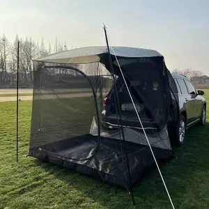 Car Awning Sun Shelter Camping SUV Rear Tent, Portable Waterproof Roof Top Tent Canopy for SUV Minivan Hatchback Camping Outdoor Travel