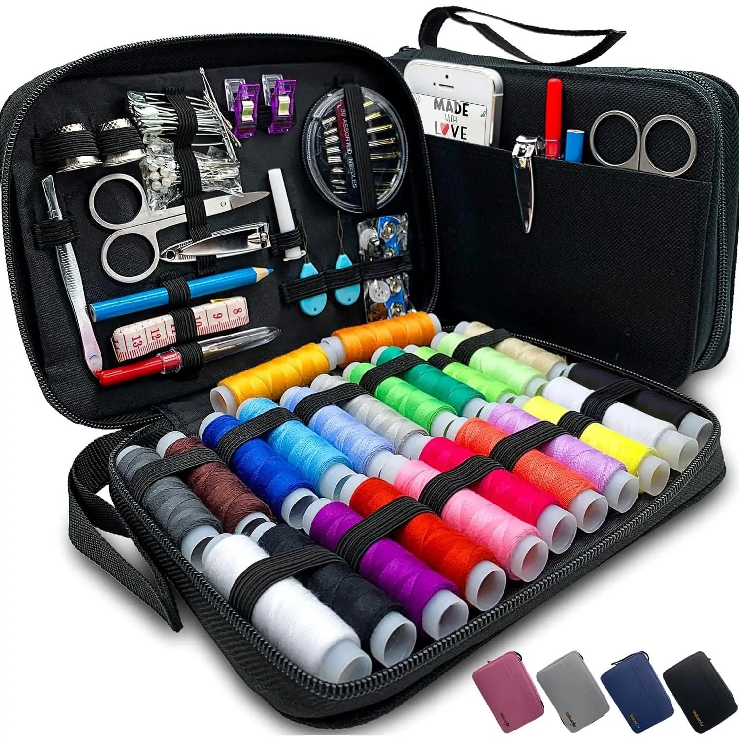 Sewing Kit for Adults & Beginners - A Portable Hand  and Thread Kit with  Sewing Supplies and Accessories for  Clothing Repairs, Travel, and  Mending