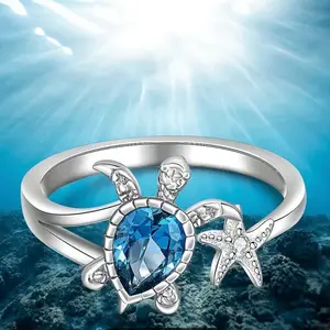 Beautiful Turtle Starfish Ring