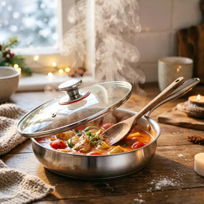 Pure Titanium Frying Pan with Glass Lid, Healthy Pfoa-Free Nonstick Skillet, No Chemical Coating, Works on Induction And Gas, Scratch Resistant