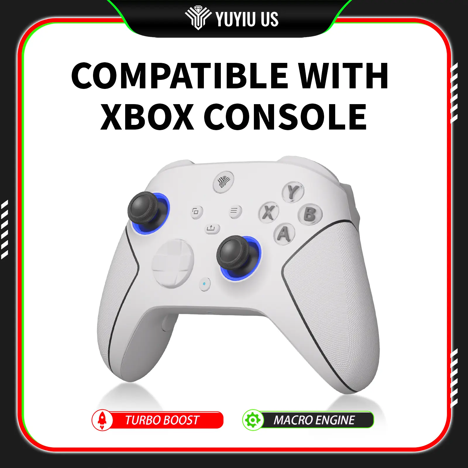 YUYIU HallEffect Xbox Wireless Controller for Xbox Series X|S, Xbox One, PC & Steam - Anti-Stick Drift Joystick, Dual-Mode Triggers, 6-Axis Gyro, 1000Hz Polling, Turbo & 3.5mm Jack,back to school,back to school haul techvibes