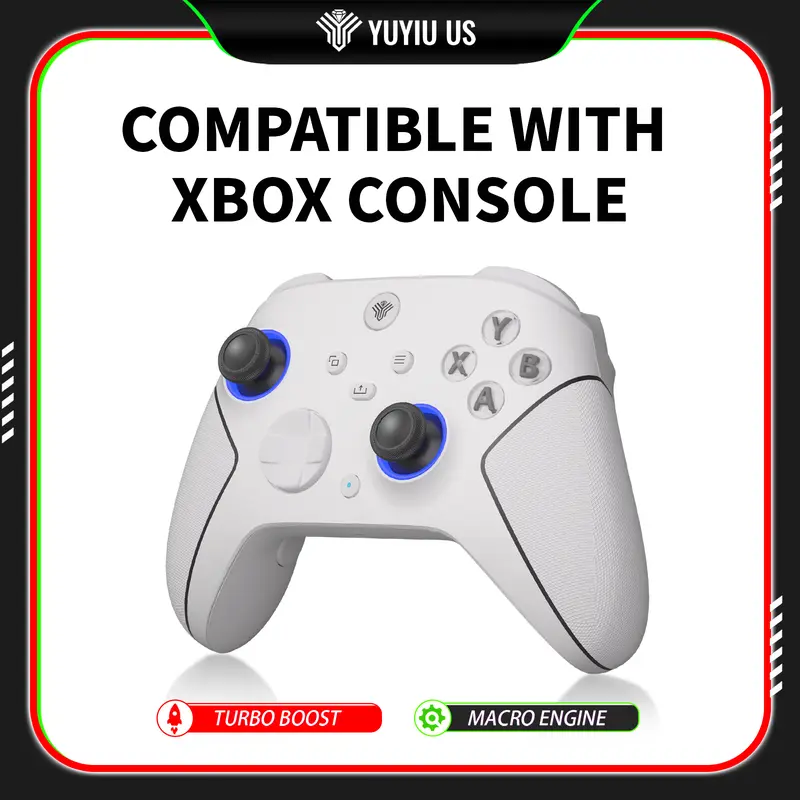 YUYIU HallEffect Xbox Wireless Controller for Xbox Series X|S, Xbox One, PC & Steam - Anti-Stick Drift Joystick, Dual-Mode Triggers, 6-Axis Gyro, 1000Hz Polling, Turbo & 3.5mm Jack,back to school,back to school haul techvibes