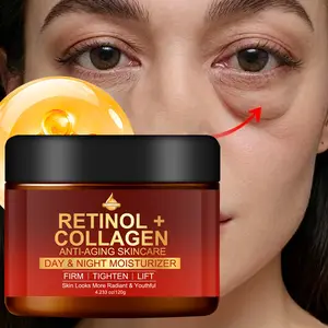 120g Day & Night Moisturizing Cream, Contains Retinol and Collagen, Skincare, Firming Lifting Brightening Nourishing, Fragrance-Free
