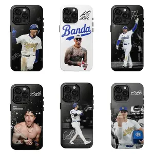 Los Angeles 2025 National League Champions Baseball Signature Tough Phone Case. Athletic Game Day Aesthetic Heavy Duty Shockproof Protective Cover for iPhone 17 Pro Max 16 Air 15 14 13 12 11.