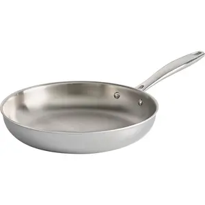 Tramontina Seattle Tri-Ply Clad Stainless Steel 10-Inch Frying Pan, Induction-Ready Skillet, Dishwasher-Safe, NSF-Certified, Made in Brazil