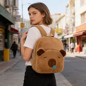 Capybara Plush Capybara Shoulder Bag Crossbody Handbag Women'S Cartoon Small Backpack