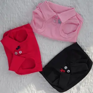 Dog Clothes Cute Shirt - Soft and breathable summer and autumn collar T-shirt for small and medium-sized dogs and cats - perfect for dog and kitten photos