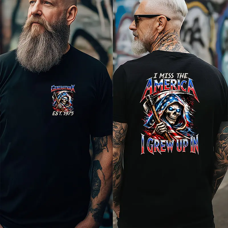 [Generation Studio] Personalized Year 1965-1980 I Miss The America, I Grew Up In Badass Generation X Shirt, Gen X Shirt, For Men, For Women