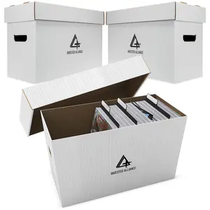 Premium Comic Book Storage Boxes | Short Cardboard Comic Book Box. Thick White Comic Box. Comic Storage Box for 150-175 Books. Comic Book Storage Case/Bin to Showcase Collectibles.