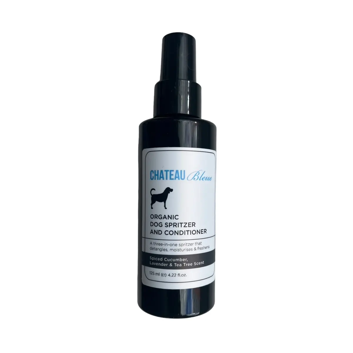 Chateau Bleue Organic Pet Conditioner and Spritz Spray for Skin Disorders and Irritation - Spiced Cucumber, Lavender, and Tea Tree Scented