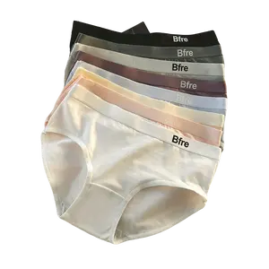 8 Pieces of Comfortable Cotton Girls' Underwear with Fashionable Letter Logo - Breathable Low Waist Underwear in Various Colors, Suitable All Seasons, Cute Underwear