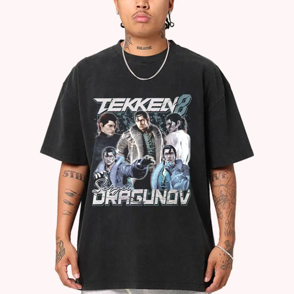 Tekken 8 Competitive Fighter Graphic T Shirt For Arcade Gaming Fans HY3009