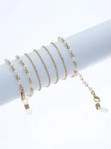1pc Elegant Beaded Imitation Pearl Eyeglass Chain, Simple Anti-Slip Anti-Lost Glasses Cord, Imitation Pearl Eyewear Strap, Women's Eyewear Accessories