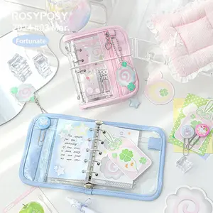 MINKYS M5 Portable Zipper Binder Notebook Planner Yearly Daily Weekly Agenda Book Journal Book Kawaii School Stationery