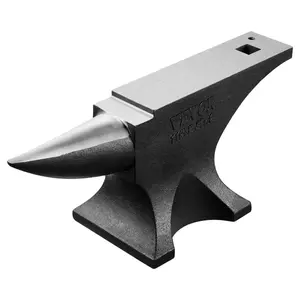 fathersdaygift  VEVOR Single Horn Anvil, 110lbs Cast Steel Anvil, High Hardness Rugged Round Horn Anvil for Blacksmiths, with Large Countertop and Stable Base, Metal Working Tool for Metal Bending, Shaping, Twisting