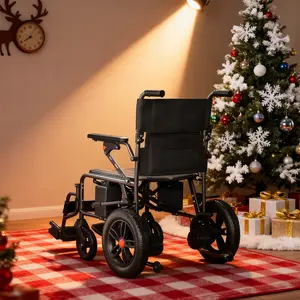 55 lbs without battery，Elderly - Suitable Foldable Electric Wheelchair, Created for Adult Mobility Hurdles, 24V Lead - Acid Battery, 12Inch All Terrain Tires, 15km Range for All Kinds of Trips​ e bike