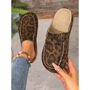 Women's Suede Mules, Vintage Casual Style, All-Season Versatile Comfort Shoes, Slip On Mules, Easy Match for Outdoors/home WearRAIMENTRY