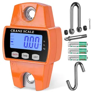660lb Compact Digital Hanging Scale with Cast Aluminum Case, Lightweight 300kg Handheld Crane Scale with Carabiner Hooks for Hunting, Fishing, and Outdoor Adventures