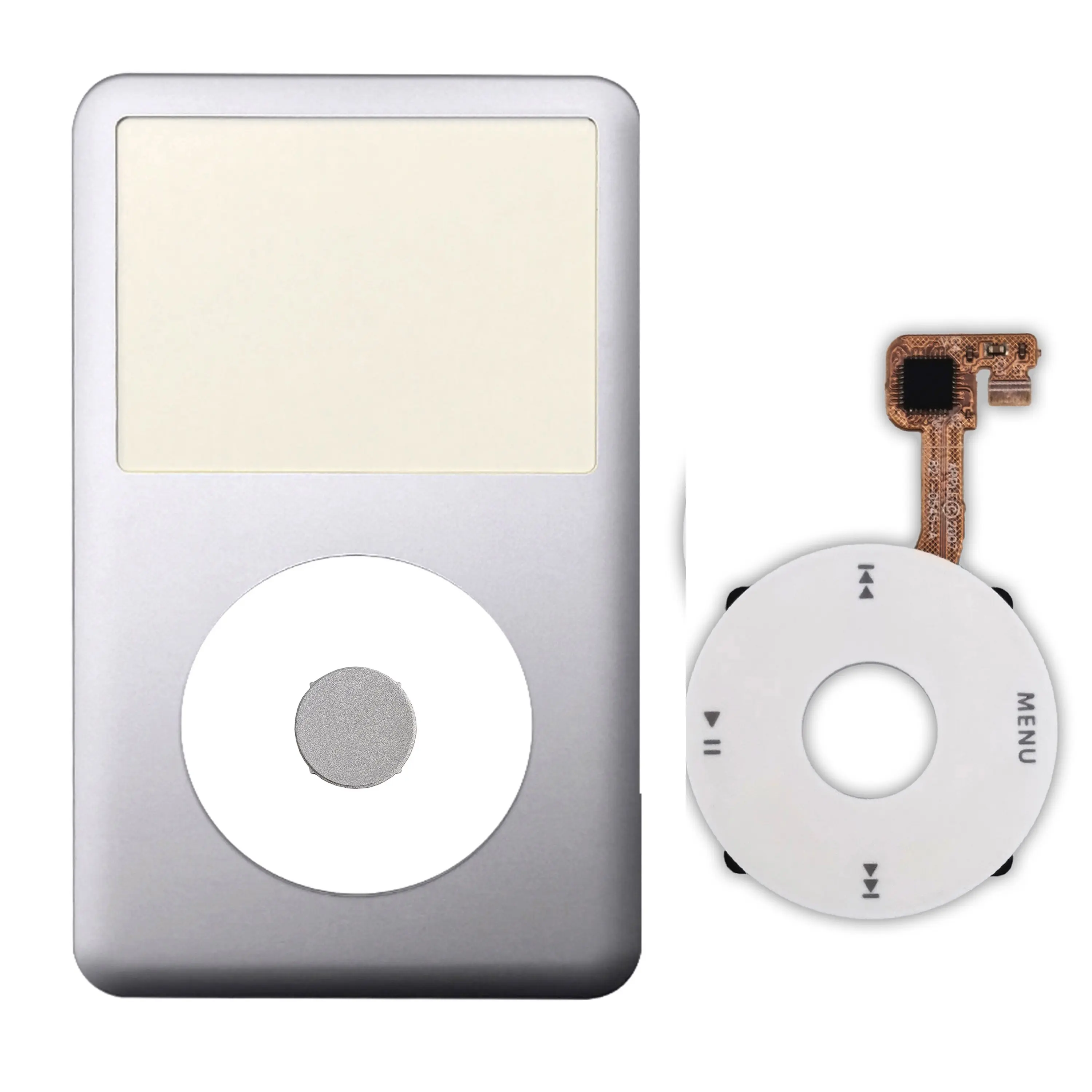 Silver Face Plate Clickwheel Button For Apple iPod Classic 6/7th Gen Replacement