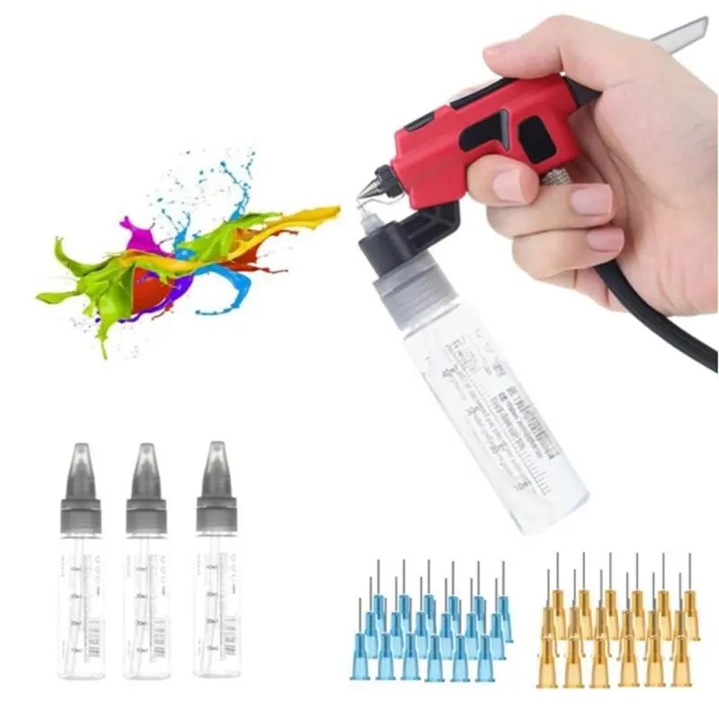 PT-AB Wash-Free Airbrush with Marker Rack for Models Painting Tool Quick Paint Change Hobby DIY Craft Tools