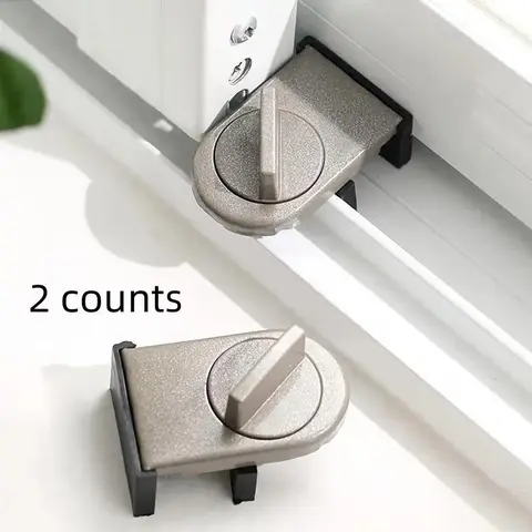 Push-pull Window Lock Limiter, Window Stoppers, Durable Sliding Window Lock Buckle, Sliding Glass Door Lock for Home Safety, Window Mounted
