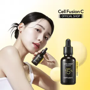 [Cell Fusion C] Toning C Vita Shot Ampoule | 15% Vitamin C & Spicule 300 Shot, Skin Booster Serum for Face, Exfoliation & Dark Spots Moisture Facial Essence Glow Boosting Duo