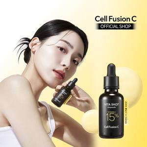 [Cell Fusion C] Toning C Vita Shot Ampoule | 15% Vitamin C & Spicule 300 Shot, Skin Booster Serum for Face, Exfoliation & Dark Spots Moisture