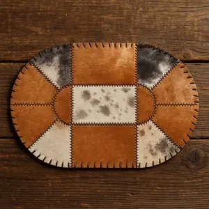 Genuine hide Leather Oval Placemats