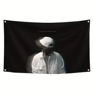 2D Flat Banner 1pc Partyne-Xtdoor Partnextown Hip-Hop Music Banner, Durable Polyester Tapestry, Perfect for Indoor Outdoor Decor