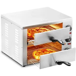 VEVOR Electric Pizza Oven, 12-inch Countertops Pizza Ovens, 572F Max Temp, 1450W Indoor Pizzas Maker w/Timing Temp Control, Pizza Cooker w/Dual Heat Tube, Crumb Tray, for Diner and Home KitchenVEVOR Super Brand Day