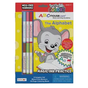 ABCmouse Imagine Ink Alphabet Practice Set: Writing and Fine Motor Skill Development - 1 Interactive Workbook with 6 Color-Revealing Markers, Level 1+, Preschool to Kindegarten, Ages 3-5