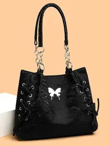 Personalized and versatile trendy women's one shoulder armpit bag, lightweight, simple, niche and elegant women's bag, butterfly pattern, fashionable, suitable for daily occasions such as commuting, shopping, dating, parties, going out, etc