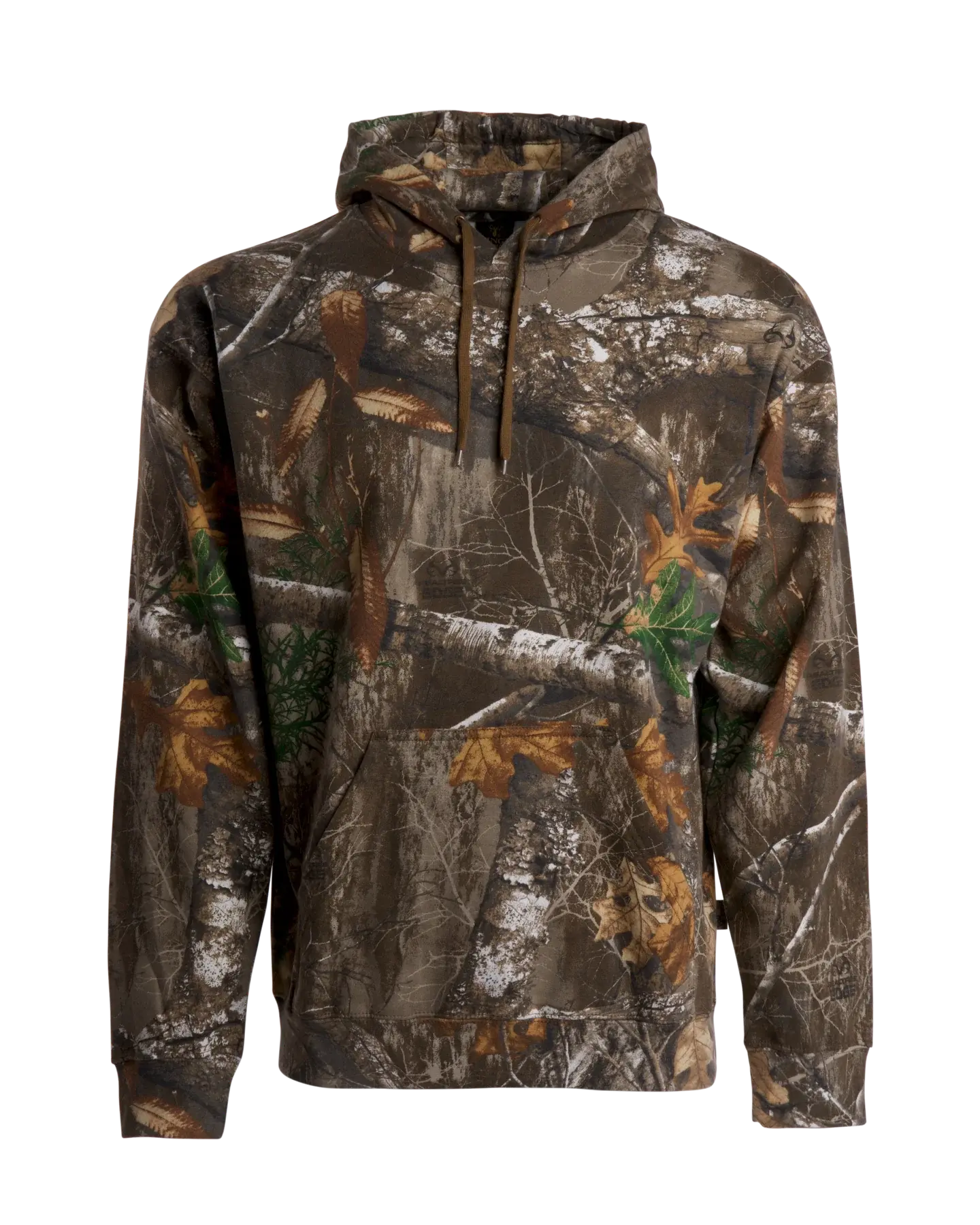Realtree Edge Classic Cotton Pullover Hoodie, Heavyweight Cotton Blend Hooded Sweatshirt,Woodland Timber Camo Hoodie for Men