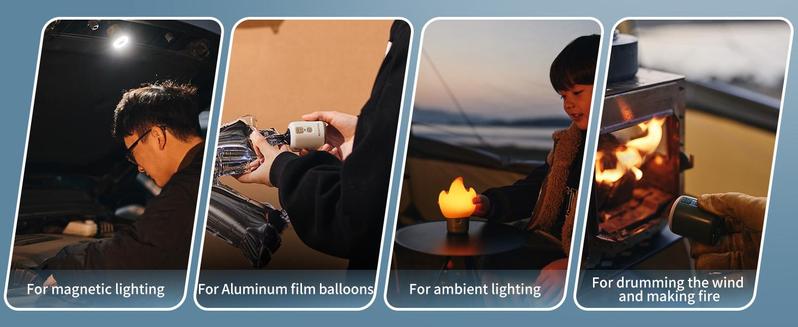 Naturehike Ultralight Mini Air Pump with Camping Light, Portable,  Type-C Rechargeable for Air Mattresses & Inflatable Toys FathersDayGift