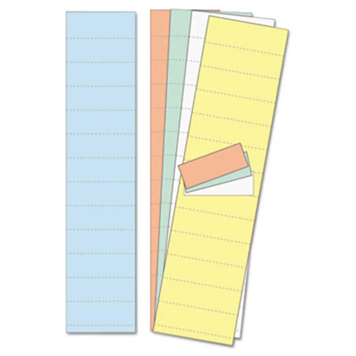 Bi-Silque Magnetic Board Replacement Data Cards - 2 In. W x 1 in H, Assorted Colors, 1000-Pack, Office Equipment Parts, Planner Accessories for Boosting Productivity