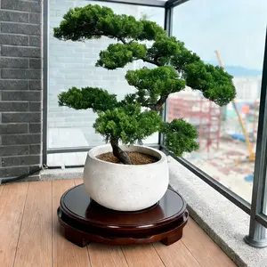 Home Decoration Display Stand, Brown Wood Oriental Style Round Veneer Base for Vase Lamp Teapot, Rotatable Stable outdoorfun
